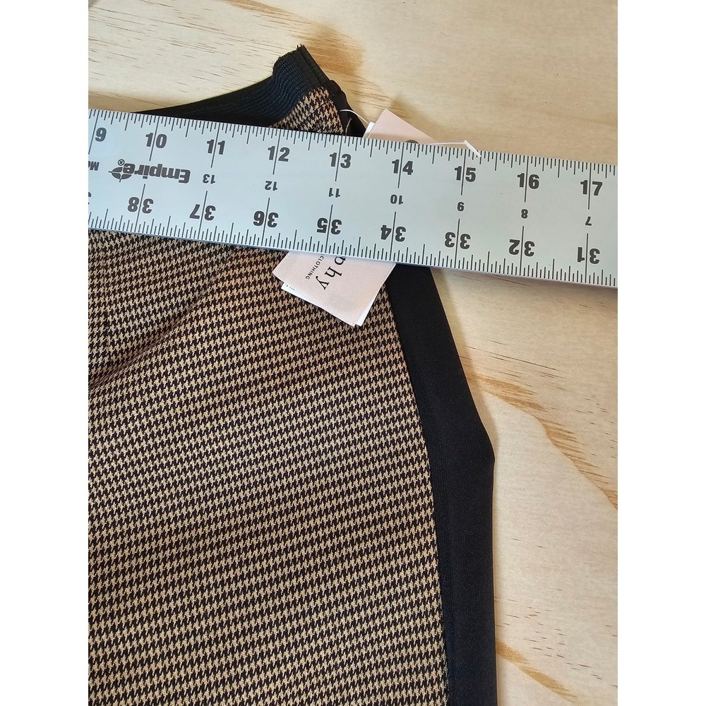 Philosophy Republic Clothing Houndstooth Leggings Black Tan Side Stripe Small - Picture 7 of 16